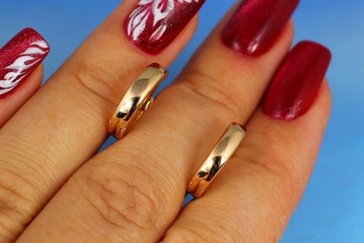 Серьги Xuping Jewelry колечки 1,4 см золотистые