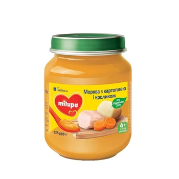 Пюре Milupa Морква з картоплею і кроликом 125 г (bc-344885)