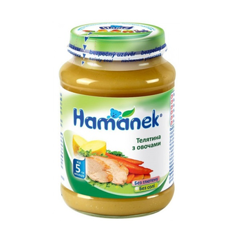 Пюре Hamanek Телятина з овочами 190г (BC-345312)