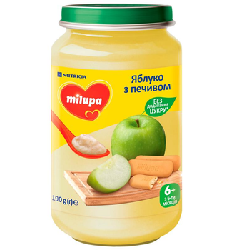 Дитяче пюре Milupa Яблуко з печивом 190 г (bc-345097)