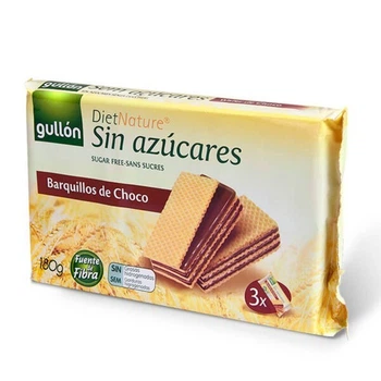 Вафлі Gullon Diet Nature з шоколадом без цукру 180 г (0602)