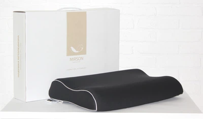 Подушка ортопедична MirSon №7111 Elite Delicate Satin Black Pearl Aero 58х40х10.5 (2200003400564)