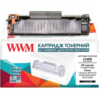 Картридж для Canon 728 (3500B002) WWM 78A/728 Black LC49N
