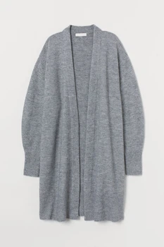 Кардиган H&M S серый меланж 2098635952