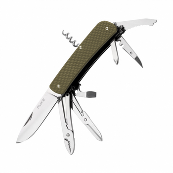 Многофункциональный перочинный нож с дополнительными инструментами Ruike L41-G для туризма