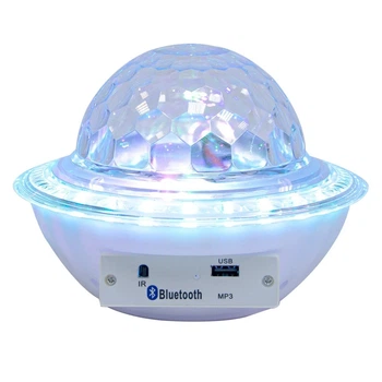 Музыкальный диско шар Ufo crystal magic ball Белый, светомузыкальный led шар с блютузом и пультом (1008504-White)