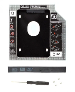 Адаптер DM 12.7 мм для підключення додаткового диска HDD/SSD 2.5" у відсік CD приводу ноутбука (DW127S) (770008578)
