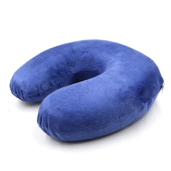 Ортопедическая подушка для путешествий Travel Pillow Memory Foam (30x29 ) Синий