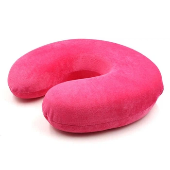 Ортопедическая подушка для путешествий Travel Pillow Memory Foam (30x29 ) Розовый