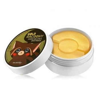 Гидрогелевые патчи под глаза с золотом Secret Key Gold Racoony Hydrogel Eye Spot Patch 60+30 шт