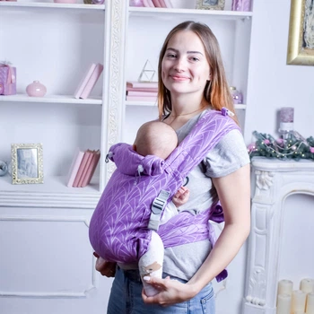Май‑слінг 100% бавовна жакардовий бузковий Lily (шарфомай)
