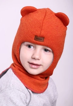 Зимова шапка-шолом Beezy для хлопчика 2002-17-22 Миша нар. 0 (44-46 см)