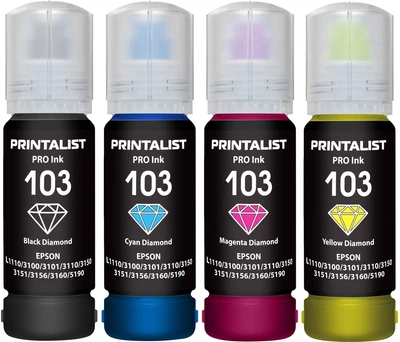 Комплект чорнила Printalist 103 для Epson L3100/3110/3150 4х70 мл B/C/M/Y (PL103SET)