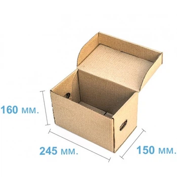 Коробка (245 х 150 х 160), для продуктових наборів, бура Упаковочка # 260