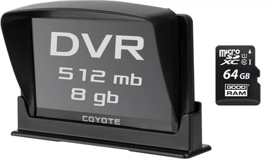 GPS Навигатор Видеорегистратор COYOTE&nbsp;935 DVR Double Hector 512mb 8gb с картами для грузового и легкового транспорта + MicroSD карта памяти 64GB