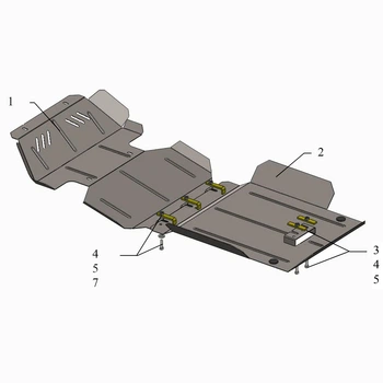 Kolchuga Захист двигуна, КПП та радіатора на Great Wall Hover H5 '10- (V-2,4I) (ZiPoFlex-оцинковка) [2.0380.00]