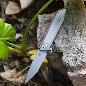 Карманный туристический складной нож Bestech Knife Shogun Grey BT1701A