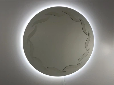 Зеркало круглое (60x60) с подсветкой и декором LED ML - 07SUN