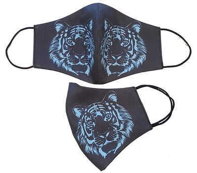 Захисна маска для обличчя Блакитний тигр розмір L