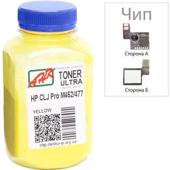 Тонер и Чип для HP 410A Yellow (CF412A) АНК Yellow 100г 3203130