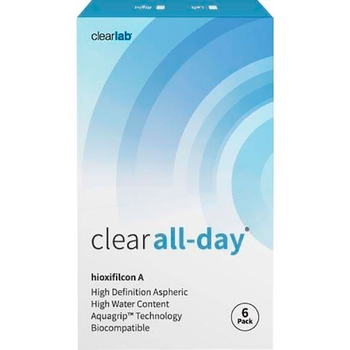 Контактні лінзи Clearlab Clear All-day (Упаковка 6 шт) -1.25