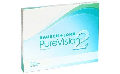 Контактные Линзы Purevision 2 (Упаковка 3 шт) (+6.0...-12.0) 1 месяц +3.0