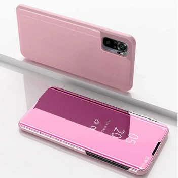 Чехол-книжка Mirror для Xiaomi Redmi Note 10 / Note 10S Зеркальная Розовый
