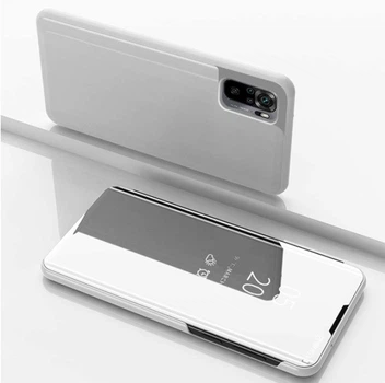 Чехол-книжка Mirror для Xiaomi Redmi Note 10 / Note 10S Зеркальная Серебро