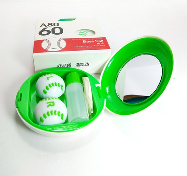 Дорожный набор для контактных линз Eyekan BaseBall A8060 зеленый