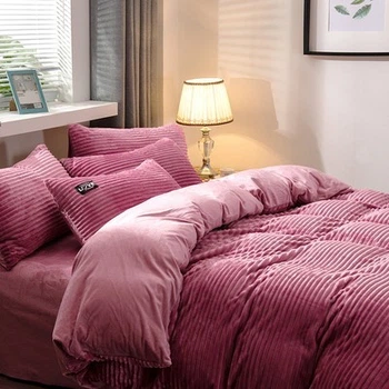 Плюшеве постільна білизна Homytex однотонне Pink