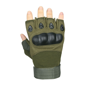 Перчатки армейские Lesko E301 Green XL беспалые военные без пальцев (K/OPT2-7330-27154)