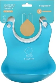 Силіконовий фартух для годування Babyhood BH-401 Blue (BH-401B)