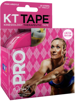 Кинезио тейп KT TAPE PRO LIMITED EDITION SYNTHETIC PRECUT 5смх5м розовый