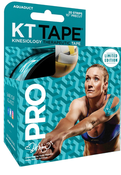 Кинезио тейп KT TAPE PRO LIMITED EDITION SYNTHETIC PRECUT 5смх5м бирюзовый