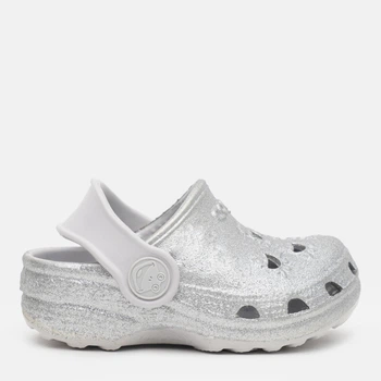 Дитячі крокси-сабо для дівчинки Coqui 8701 20/21 Khaki grey glitter (8595662650622)