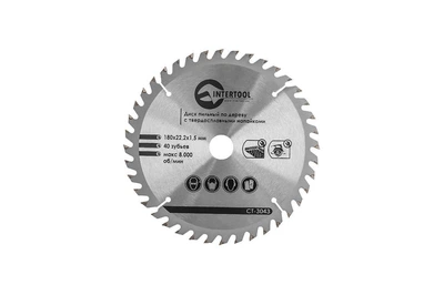 Диск пильный Intertool - 180 х 40T х 20 мм (000001766)