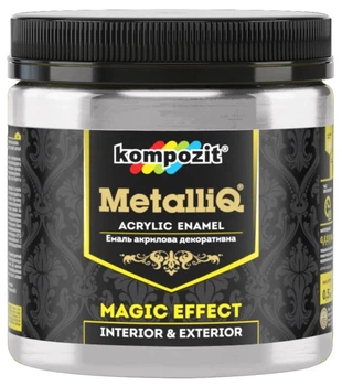 Емаль акрилова METALLIQ KOMPOZIT Срібло 0,5кг
