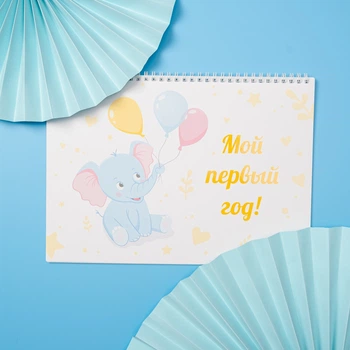 Календарь первого года жизни ребенка с 240 наклейками "Мой первый год" OLVE, на русском