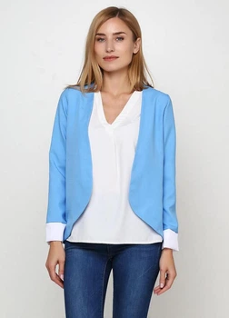 Женский жакет Подіум Ergot 10902-LIGHT/BLUE M Голубой