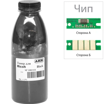 Тонер та Чіп для Ricoh Aficio Black (407254) АНК Black 90г 3202846
