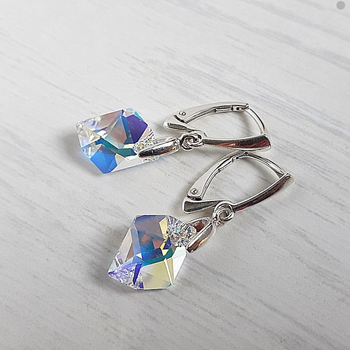 Сережки Hand Made з кристалами Сваровські Cosmic Pendant