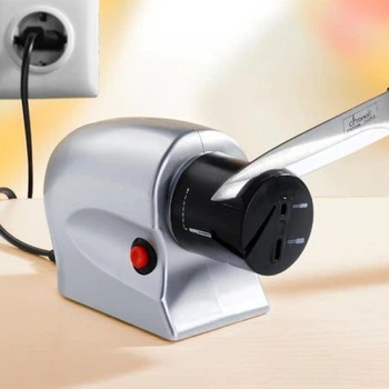 Электронная точилка для ножей и ножниц Sharpener Silver
