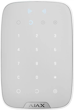 Беспроводная сенсорная клавиатура Ajax KeyPad Plus белая (000023070)