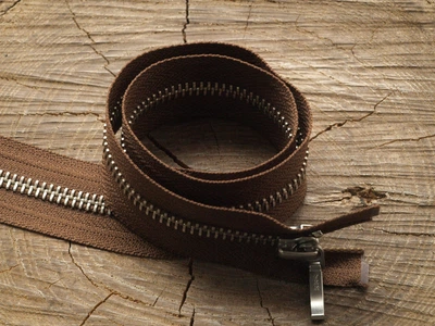 Молния металл YKK арт. 568/N/75, YKK, Коричневый, 75 см