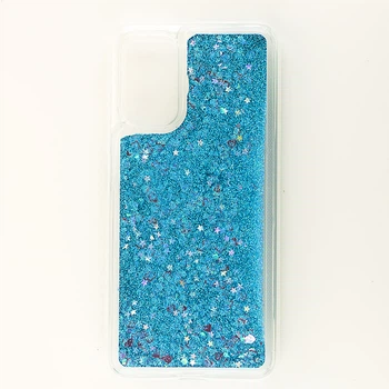 Чохол Glitter для Xiaomi Poco M3 бампер рідкий блиск Синій
