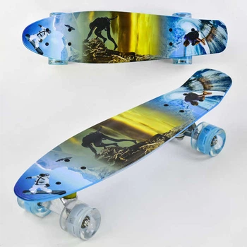 Пенни борд со свитящимися кольосами F 3270 Best Board, доска=55см, колёса PU, d=6см