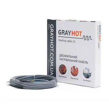 Электрический нагревательный кабель GrayHot 6 м, 92 Вт (0,5 - 0,8 м2)