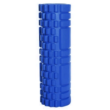 Массажный ролик YogaLife Compact 30х9 см синий (роллер, валик, цилиндр для МФР и йоги, массажер для спины, ног, рук, шеи) YL-CM30BL