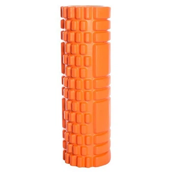 Массажный ролик YogaLife Compact 30х10 см оранжевый (роллер, валик, цилиндр для МФР и йоги, массажер для спины, ног, рук, шеи) YL-CM30OR