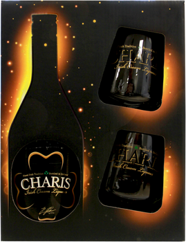 Набор ликер Charis 0.7 л 17% + 2 стакана (5390683100629G)